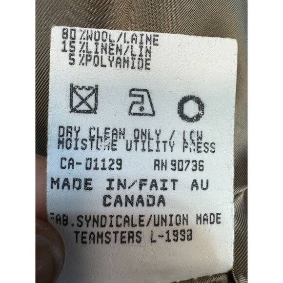 Lauren Ralph Lauren Mens Blazer Jacket 44T Tan Wool Linen Blend - Picture 6 of 13